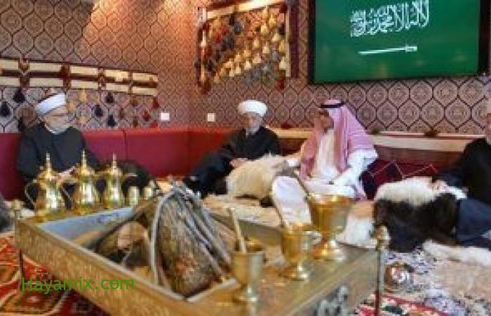 في خيمة “بدوية”.. السفير السعودي في بيروت يستقبل مفتي لبنان ووزير الداخلية