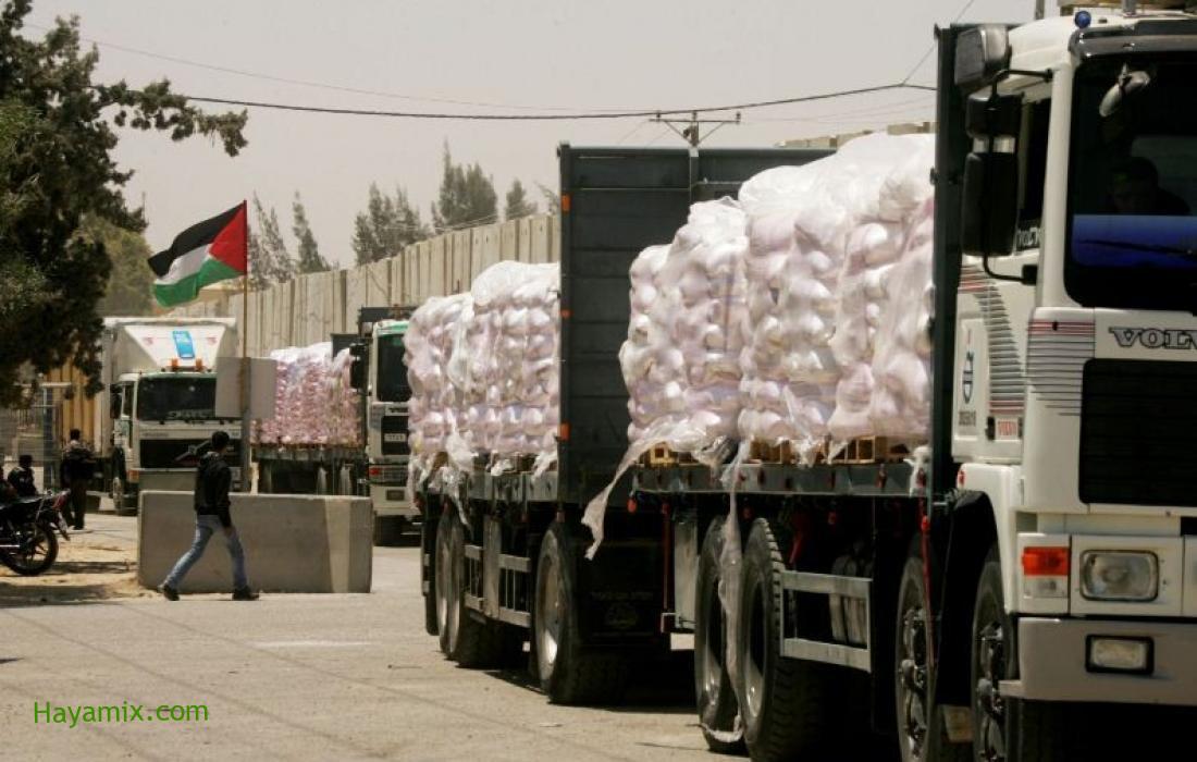توضيح بشأن البضائع التي تُدخلها “إسرائيل” لقطاع غزة