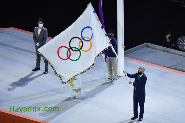 رئيس اللجنة الأولمبية الدولية الألماني توماس باخ يختتم أولمبياد طوكيو
