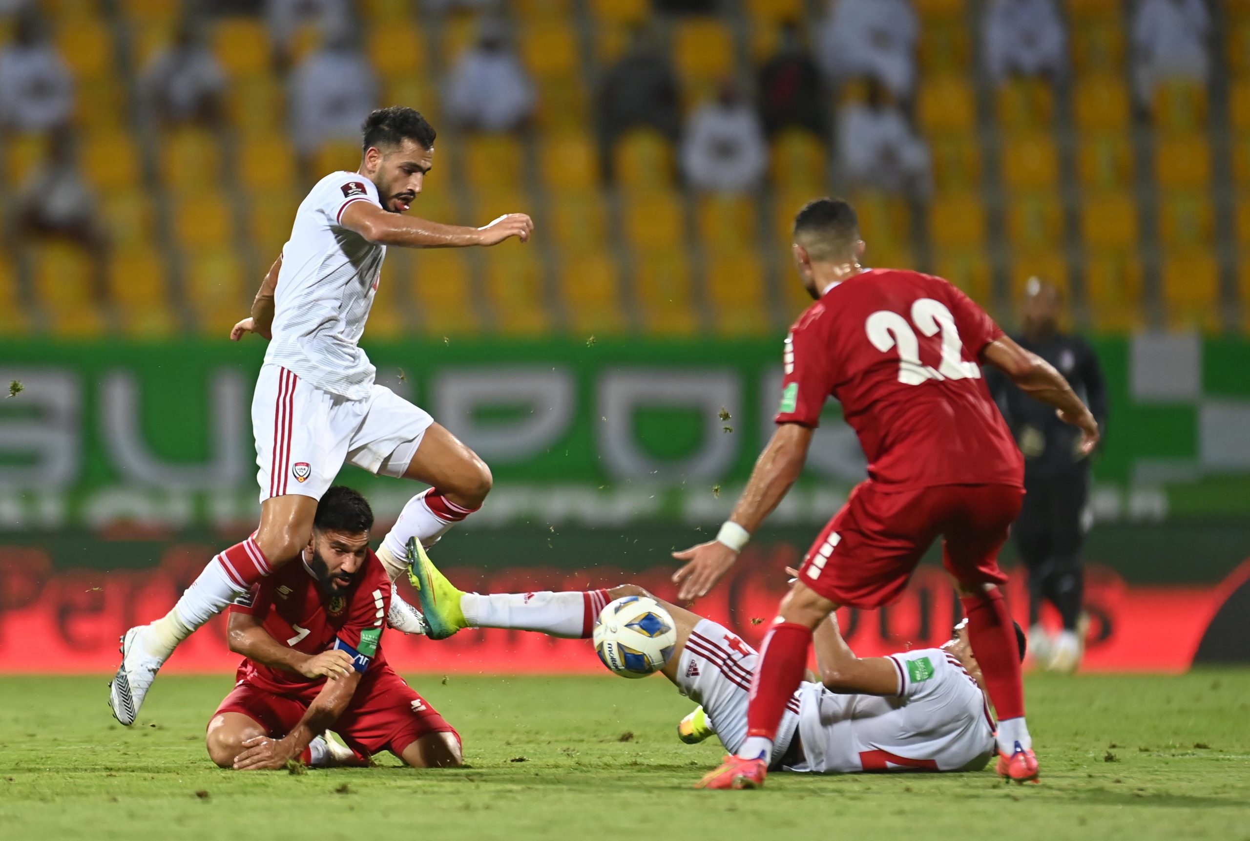 نتيجة واهداف مباراة الإمارات ولبنان اليوم في تصفيات كأس العالم 2022