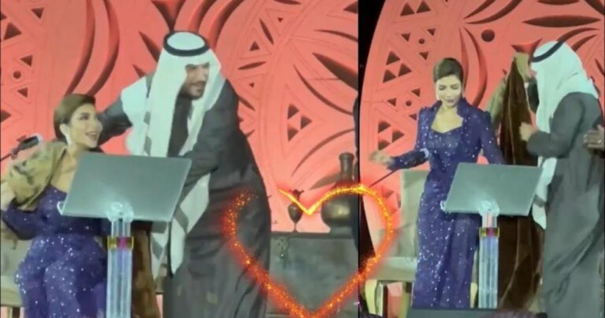 شاهد زوج اصاله نصري يشعل المسرح في الرياض