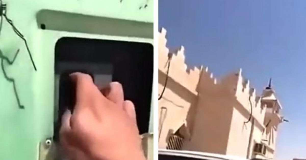 شاهد شخص يعتدي على مسجد في القصيم السعودية
