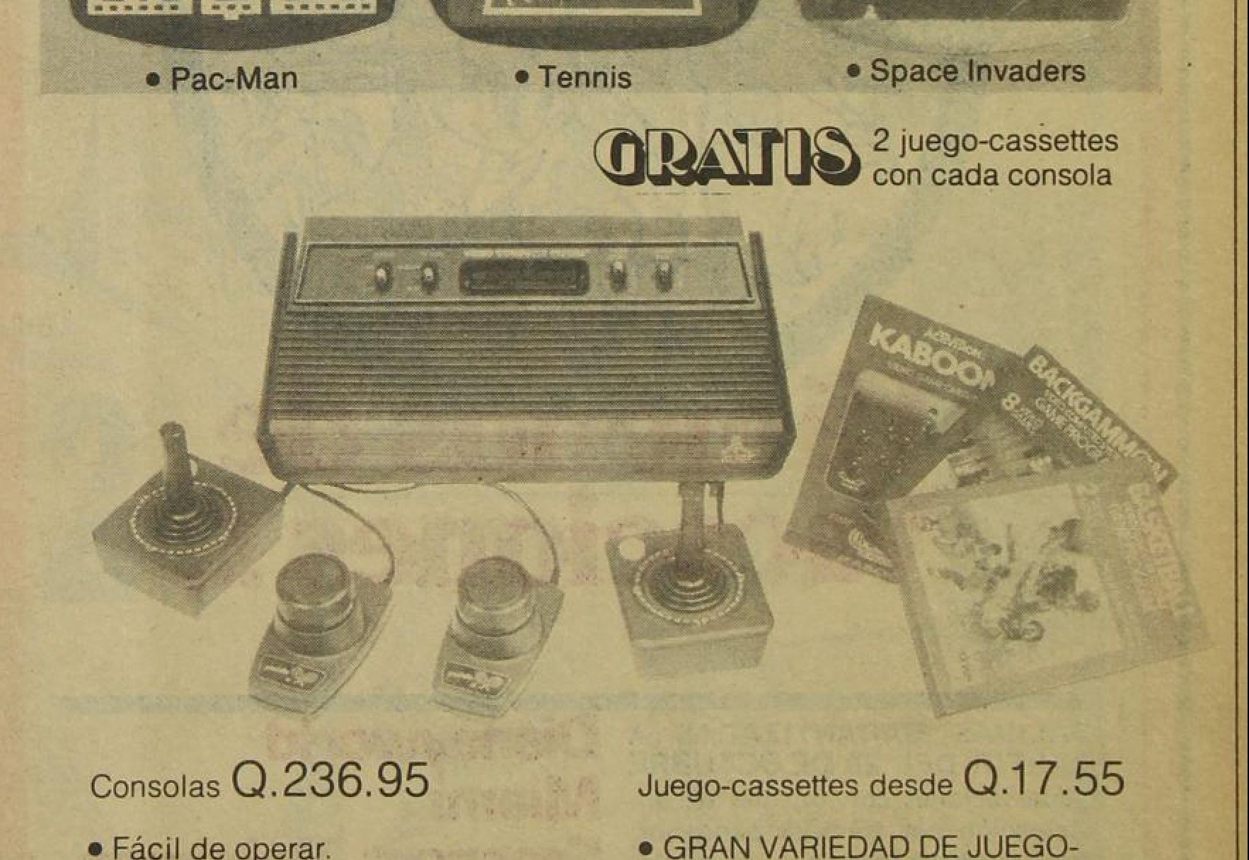1976: بدأت ألعاب الفيديو في الظهور في غواتيمالا