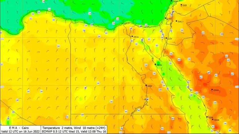 حالة الطقس غدا الخميس 23-6-2022 على مصر