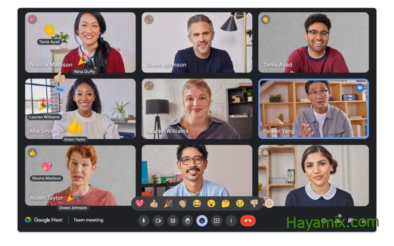 يتلقى Google Meet ردود فعل في الاجتماع ، مما يتيح لك التعبير عن نفسك دون أن تنطق بكلمة واحدة