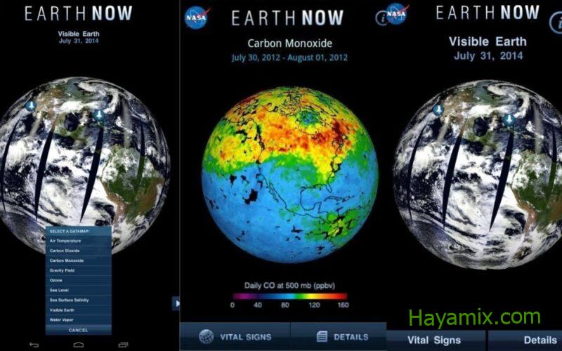 يكشف تطبيق ناسا هذا عن بيانات مناخية في الوقت الفعلي على الأرض ؛  قم بالتنزيل على جهاز iPhone أو Android