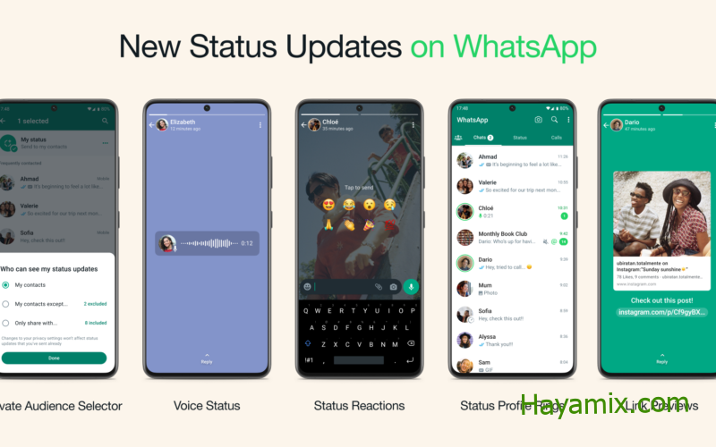 يكتسب WhatsApp Status إعداد خصوصية جديد ومعاينة الارتباط وردود الفعل والمزيد