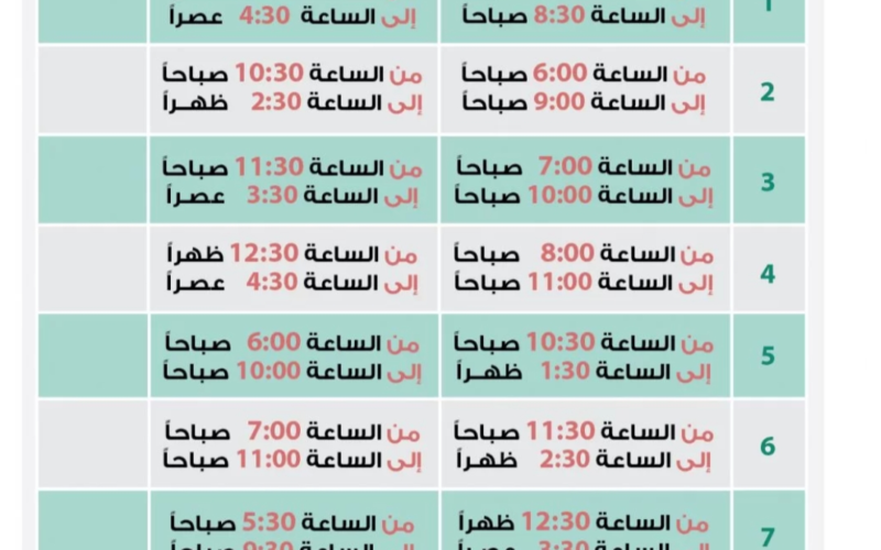 اوقات الدوام المدرسي في رمضان لجميع المراحل 2023