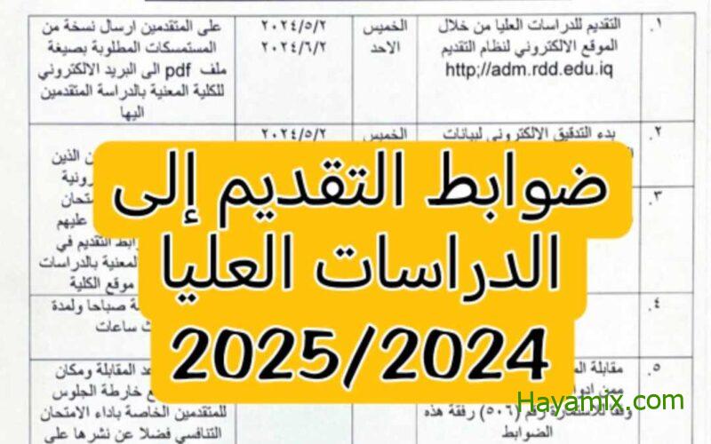 رابط التقديم على الدراسات العليا لعام 2024 في العراق وشروط التقديم